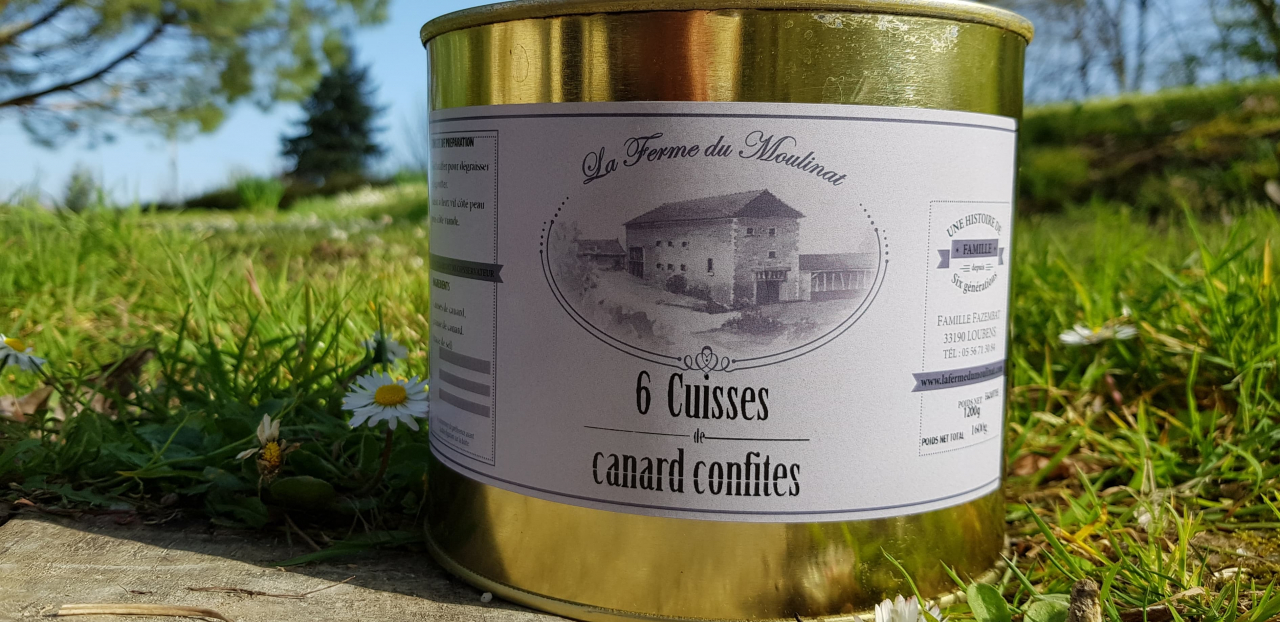 6 cuisses de canard confites - 6 u - La Ferme Du Moulinat - Locavor.fr