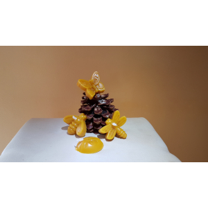 Bougie 100 % cire jaune de nos abeil