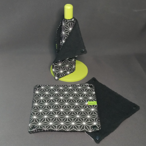 Essuie-tout réutilisable geometrie noir