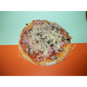 Pizza champignon, poulet, gruyère. par lot 2