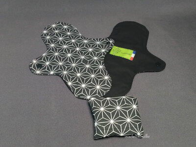 Serviette hygenique geometrie noir