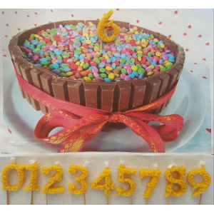 10 bougies d'anniversaire 100 % natu