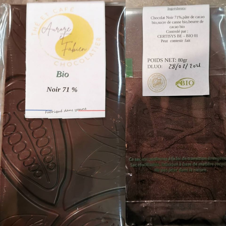 Chocolat à pâtisser noir 64% bio - 250g