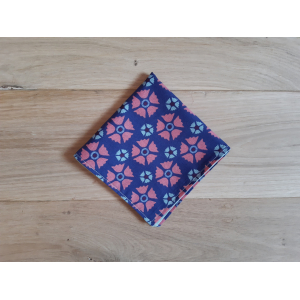 Serviette de table - fleurs d'hiver/bleu ciel