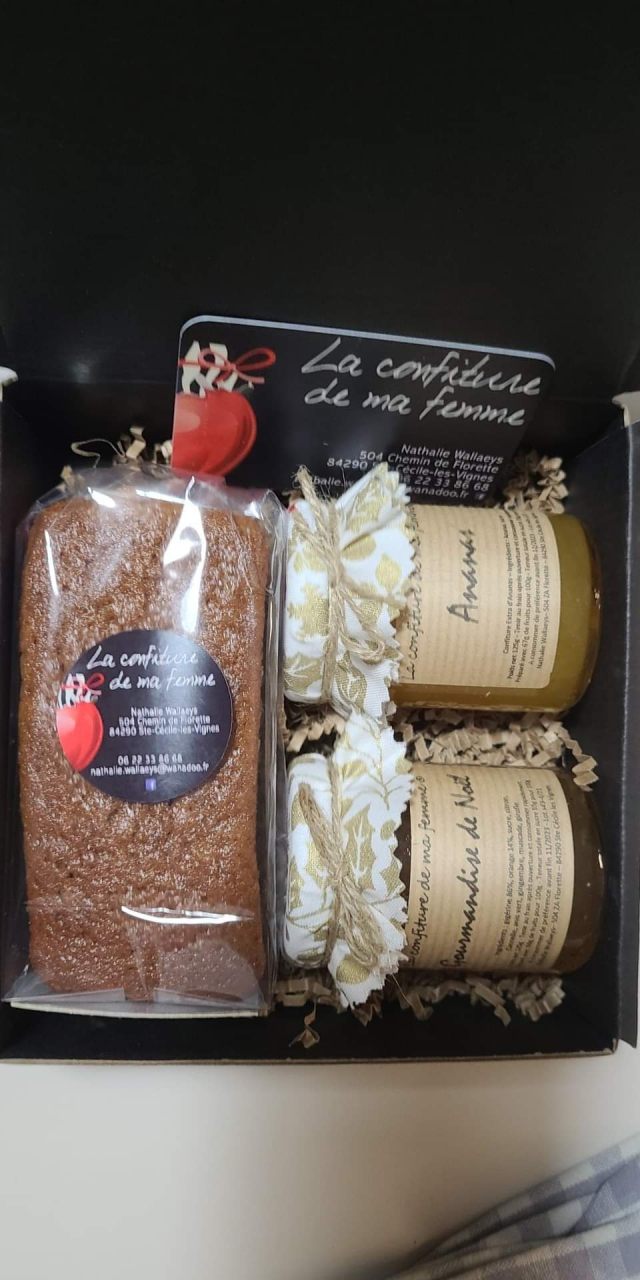 Coffret cadeau pain d épices et confitur - 340 g - La Confiture De Ma Femme  