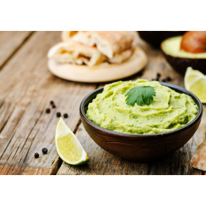Houmous à l'avocat et zeste de citron vert bio