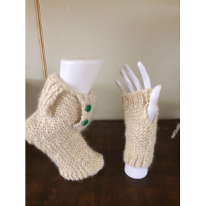 Chaussons d'intérieur en mohair