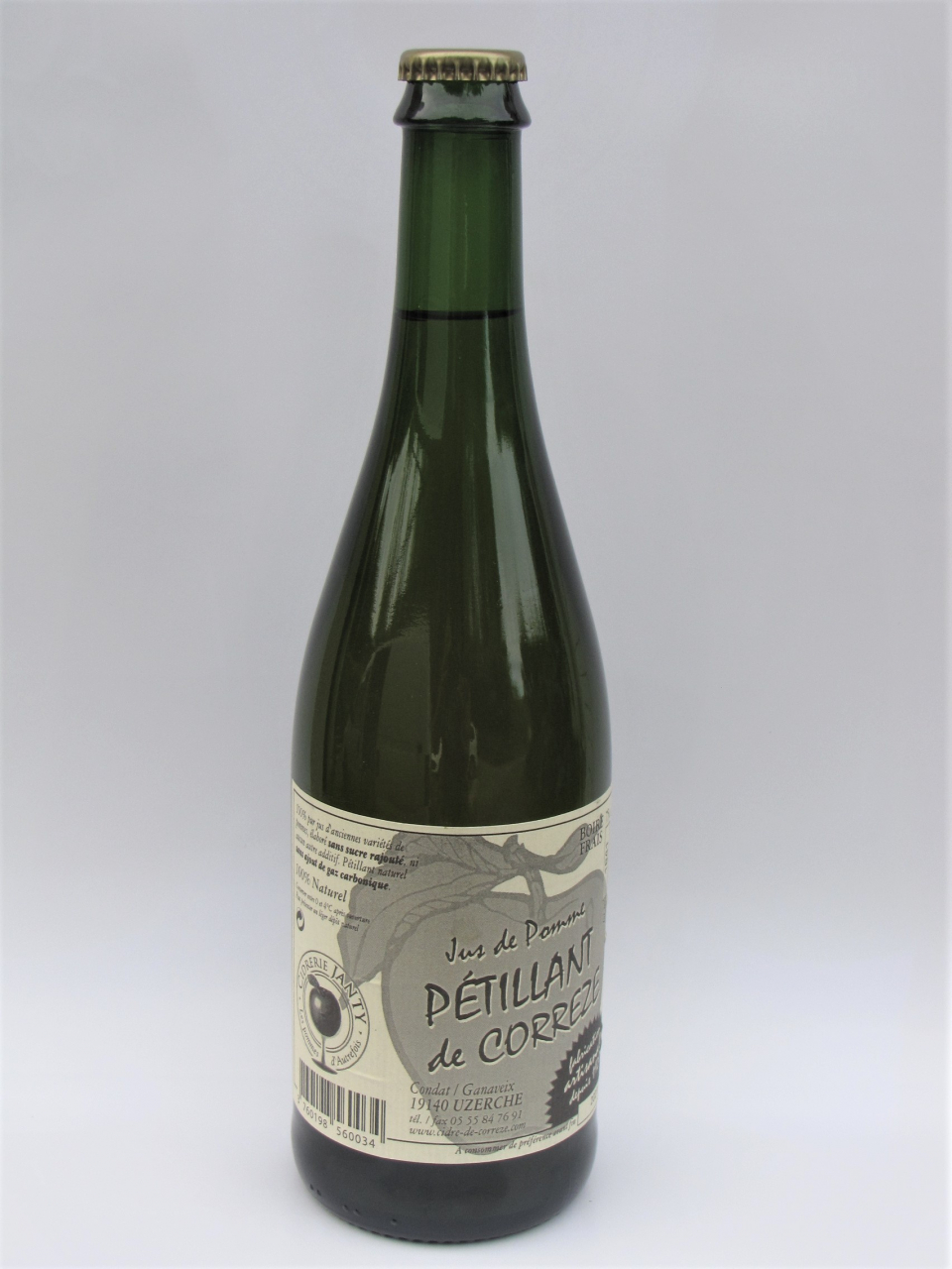 Jus de pomme 100% pur jus pétillant 75cl