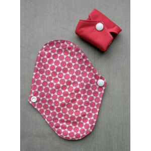 Protège slip lavable (rose losanges