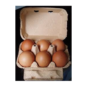 Oeufs frais pleins airs par 6