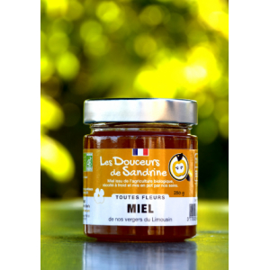 Miel bio 250g - douceurs de sandrine