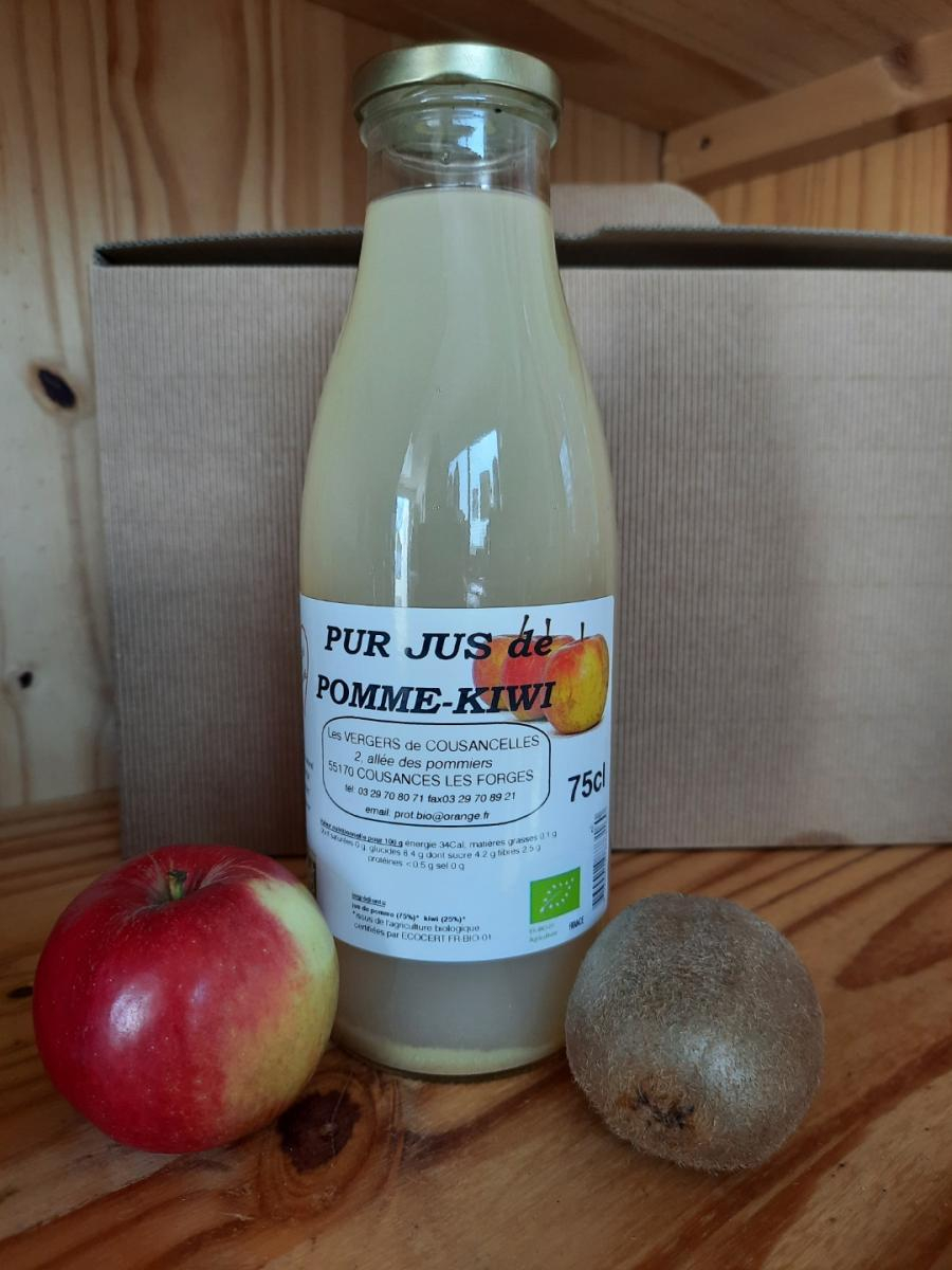 Pur Jus De Pomme Kiwi 75cl 1 U Les Vergers De Cousancelles Locavorfr 