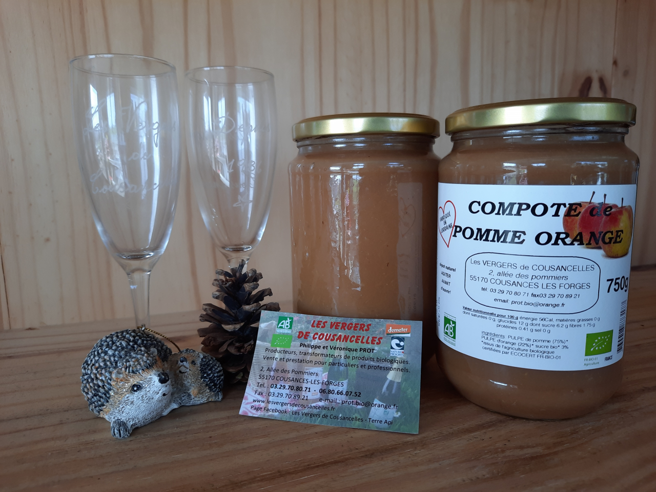 Compote De Pomme Orange 750 G Les Vergers De Cousancelles Locavorfr