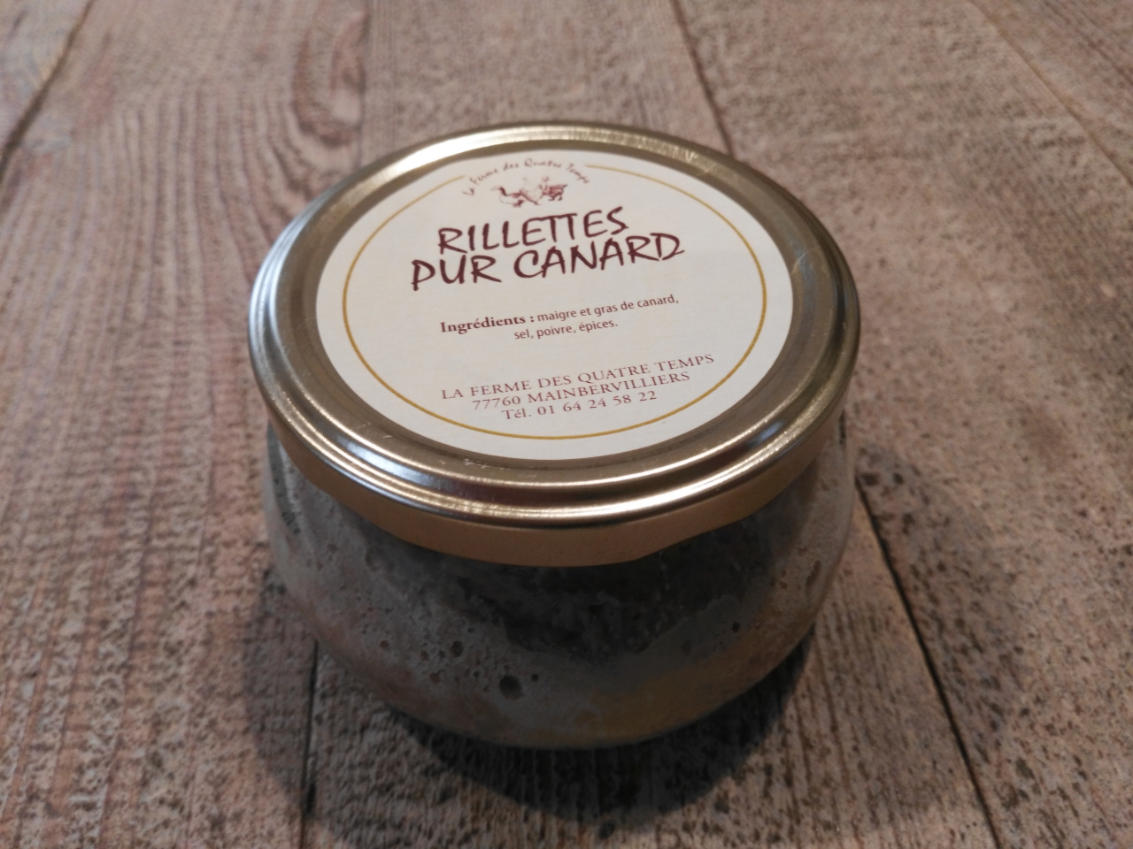 Rillettes pur canard - 200 g - Ferme Des Quatre Temps - Locavor.fr