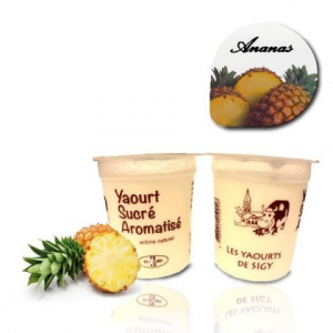 Yaourt ananas ferme de sigy