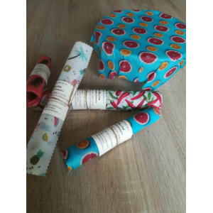 Lot de 3 bee wraps : 1s, 1m et 1l