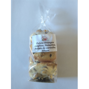 Palets orange  noisettes raisin rhum