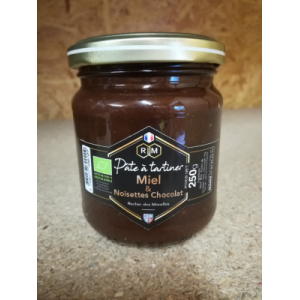 Pâte à tartiner miel-noisette-chocolat