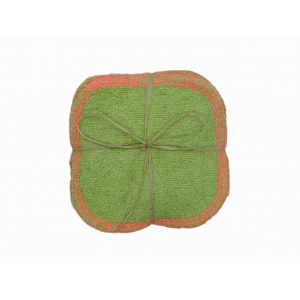 Lingettes lavables bambou vert
