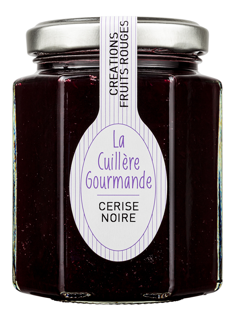 Confiture cerise noire 225 g La Cuillère Gourmande Locavor.fr
