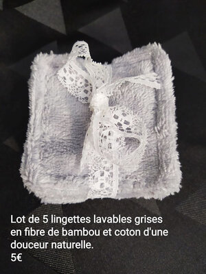 Lingettes en fibre de bambou bio