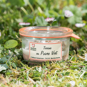 Terrine artisanale au poivre vert
