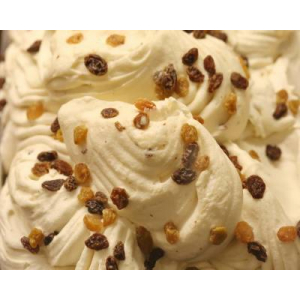 Crème glacée rhum raisin