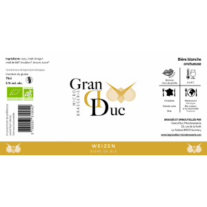 Bière blanche weizen 75cl