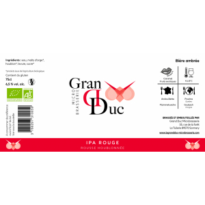 Bière ambrée ipa rouge 75cl