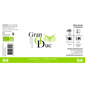 Bière blonde saison à l'épeautre 75cl