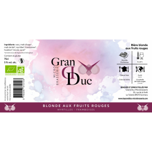 Blonde fruits rouges myrtilles framboise 75cl