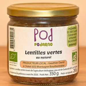 Lentilles vertes au naturel