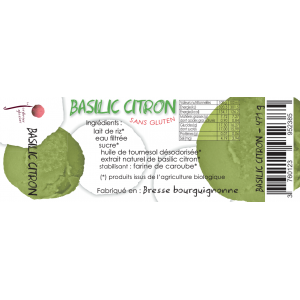 Glace basilic citron (riz) 550ml