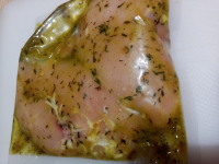 Filet de poulet mariné thym citron