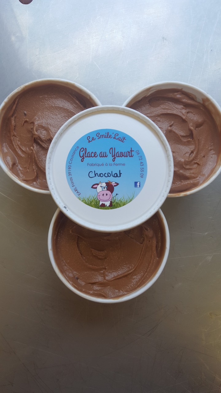 Glace yaourt-chocolat 100g - 100 g - Le Smile'lait - Earl Foras 