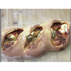 Fougasse lardons chèvre