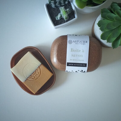 Boite à savon en bois liquide