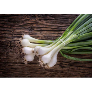 Grosse botte d'oignons nouveaux
