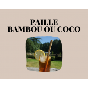 Paille coco ou bambou et goupillon