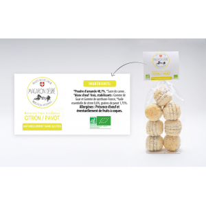 Macarons bio au citron pavot