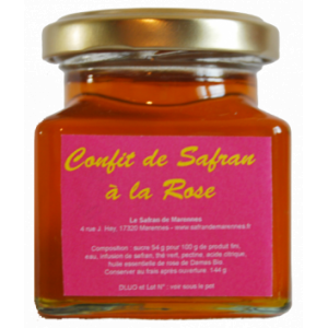 Confit de rose au safran