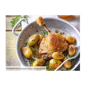 Canard confit sauce forestière