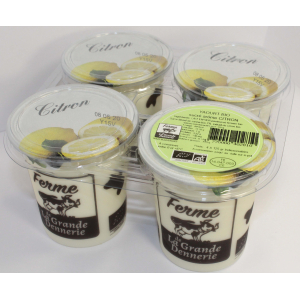 Yaourt fermier bio sucré citron
