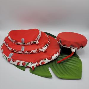 Charlotte couvre-plat rouge