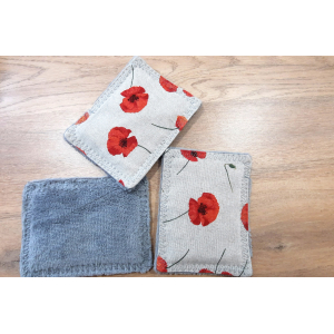 Eponge lavable ' coquelicot'