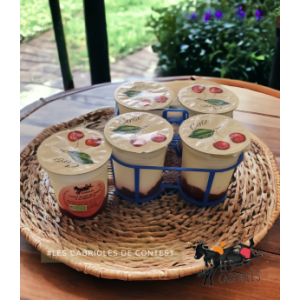 4 yaourts à la cerise - lait de chèvre