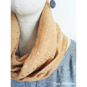 Snood-foulard sand sable et or