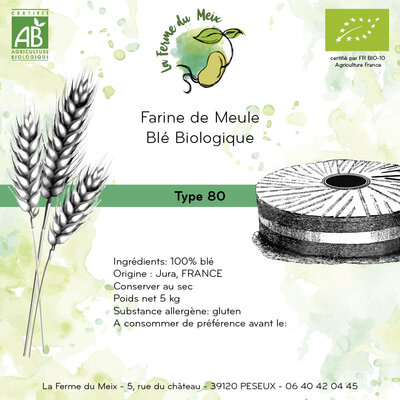 Farine blé t80 moderne - 5 kg