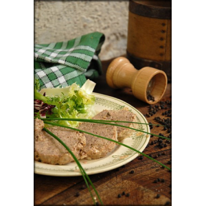 Pâté de canard eu poivre vert