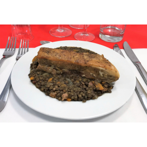 Coustelous confit aux lentilles